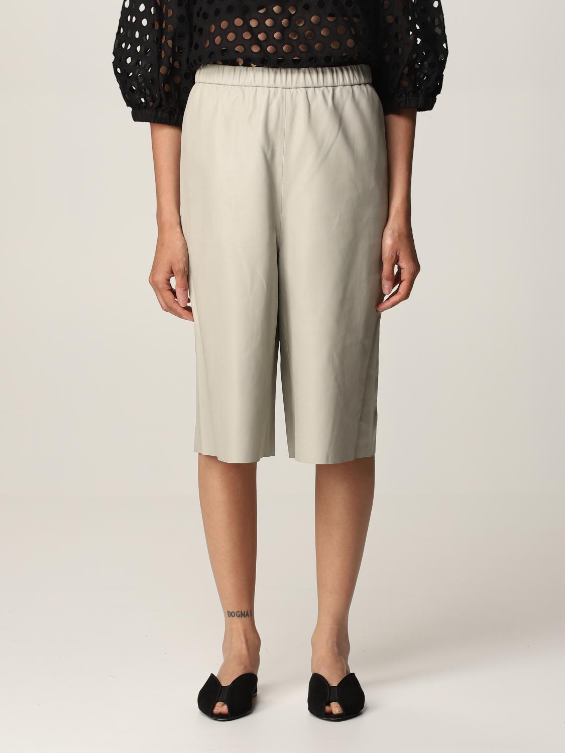 Federica Tosi Outlet: Bermuda di pelle - Ghiaccio | Pantaloncino Federica  Tosi FTE21SH019.0VPELLE GIGLIO.COM