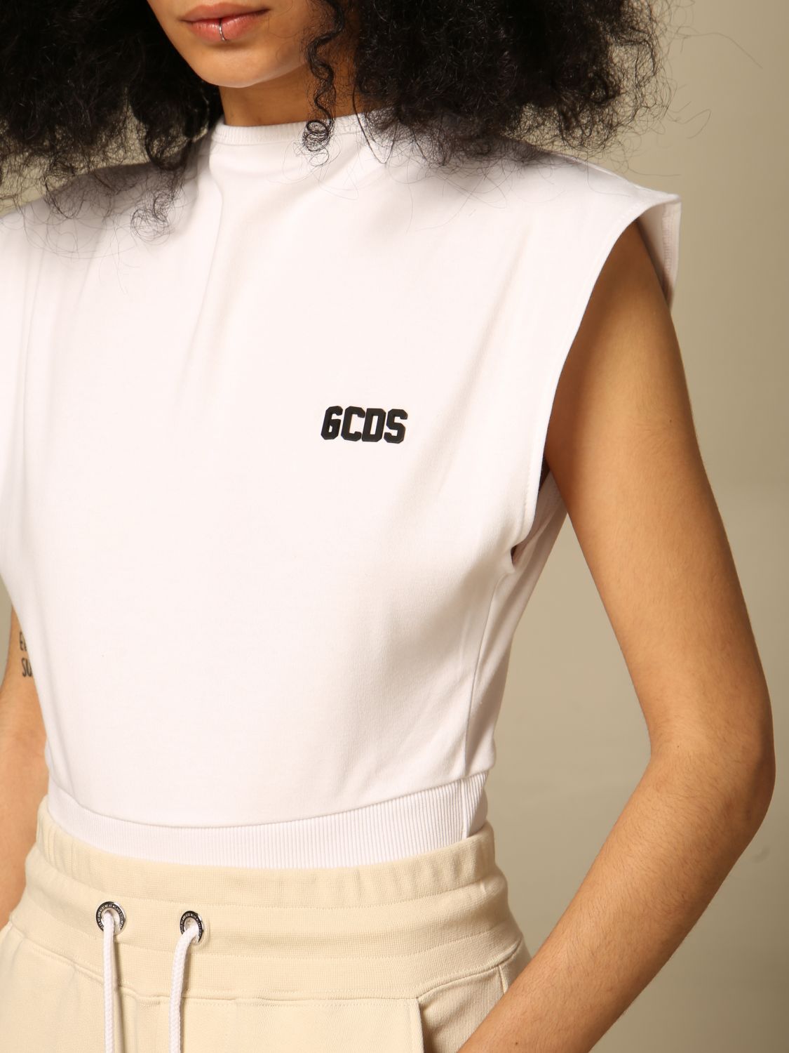 Body Gcds: Body Gcds in cotone con logo bianco 5