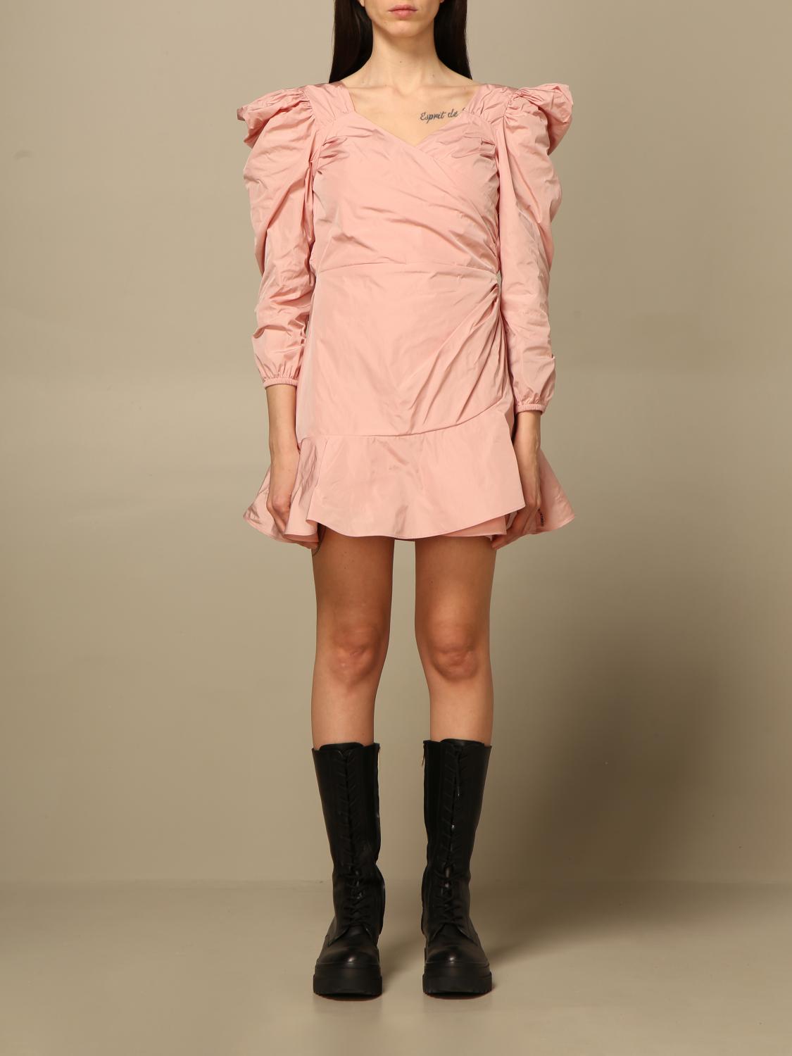 RED VALENTINO: Abito mini drappeggiato - Rosa | Abito Red Valentino  VR0VAAY0 1FP GIGLIO.COM