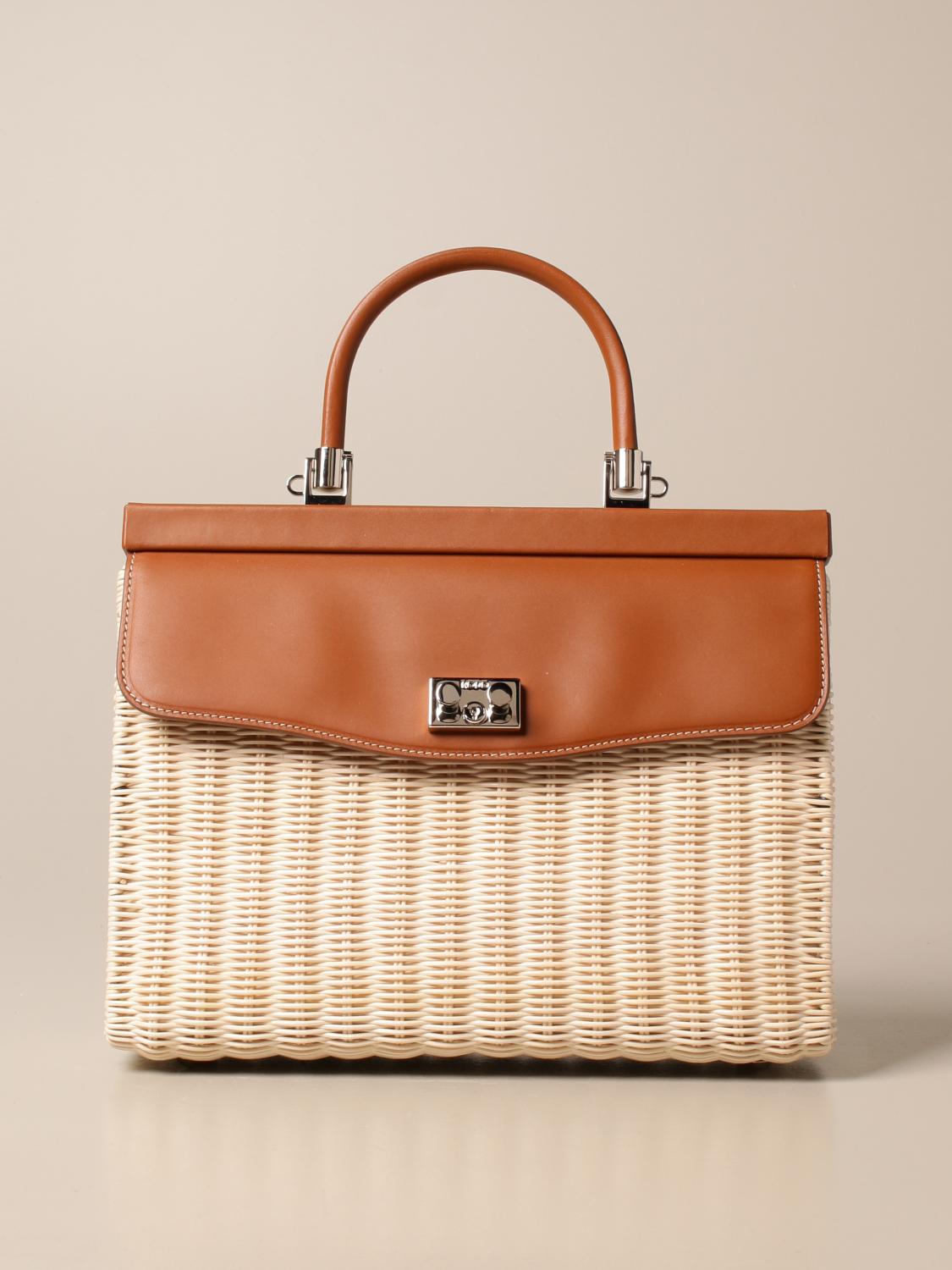 RODO: Borsa Paris willow in pelle e midollino - Beige | Borsa A Mano Rodo  B8359 820 GIGLIO.COM