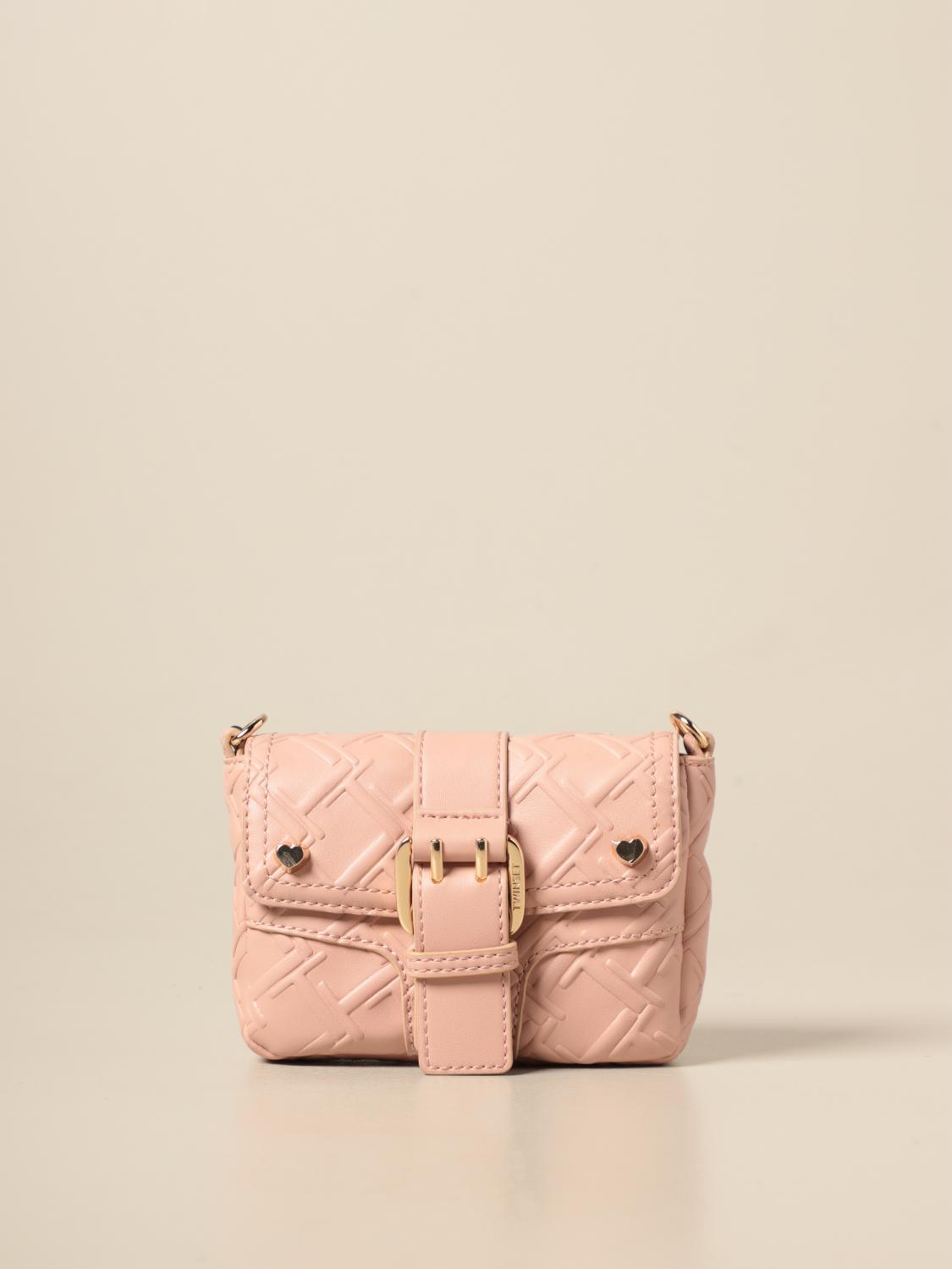 TWINSET: Borsa Twin-set in pelle sintetica con logo embossed - Cipria |  Borsa Mini Twinset 202TB7162 GIGLIO.COM