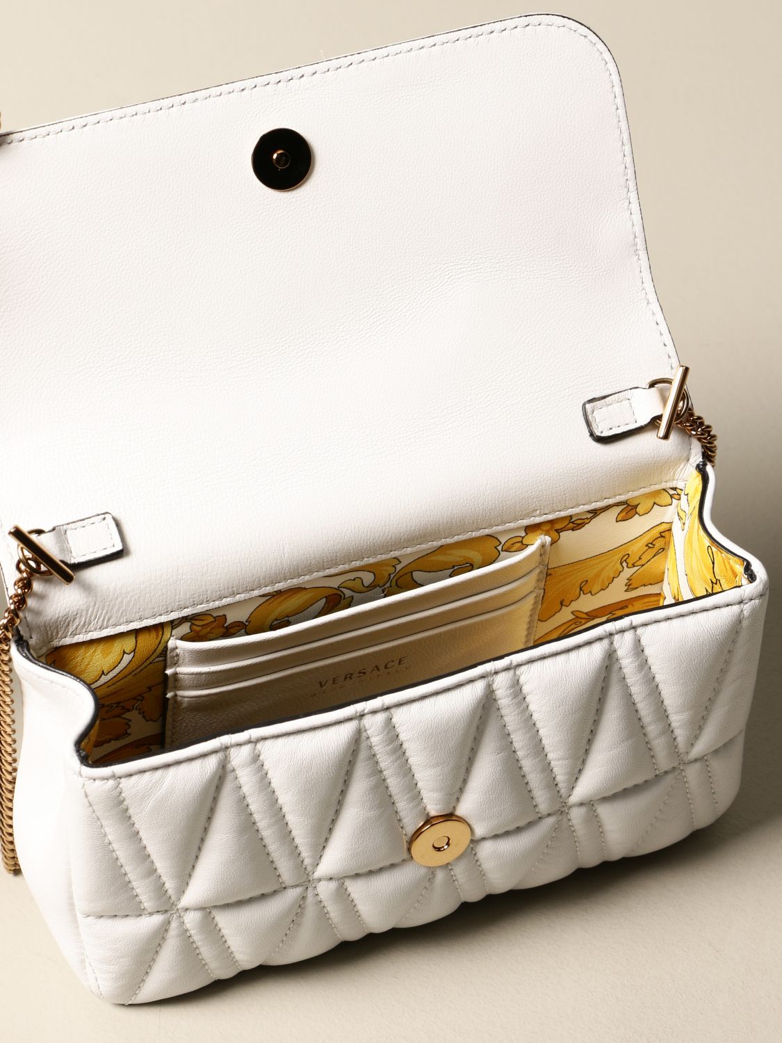 versace white handbag