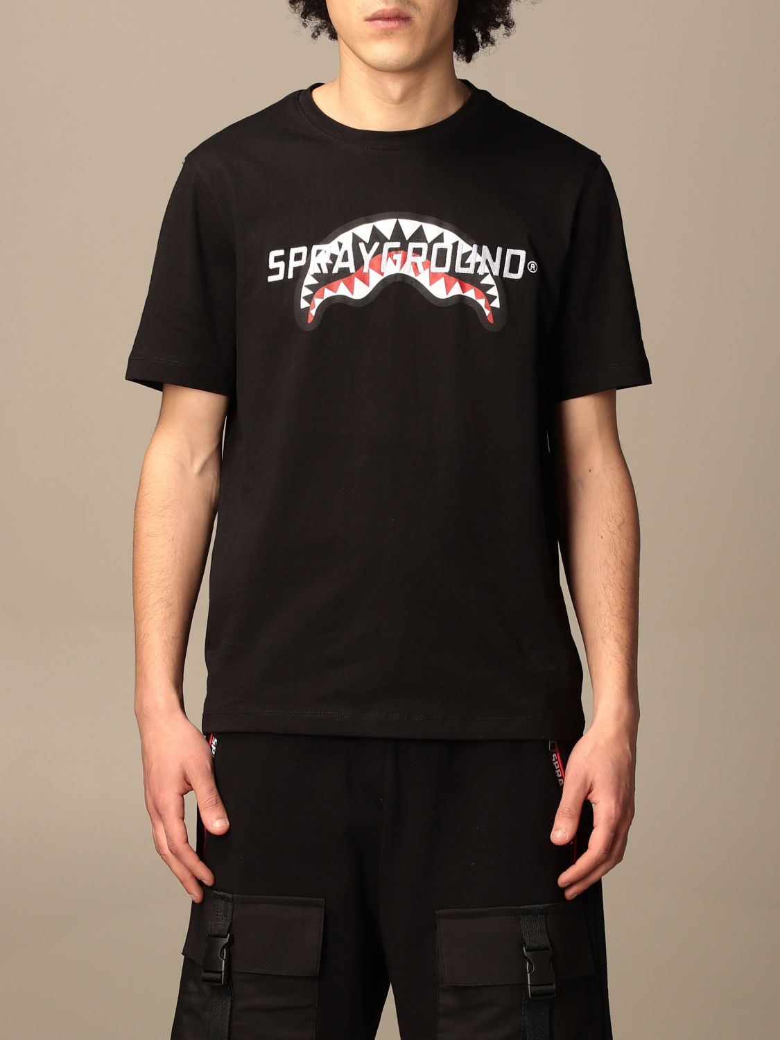 SPRAYGROUND: T-shirt with shark print - Black | Sprayground t-shirt ...