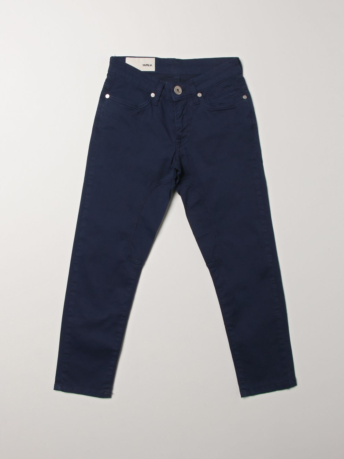 Pantalone Siviglia: Pantalone Siviglia in popeline a 5 tasche blue navy 1