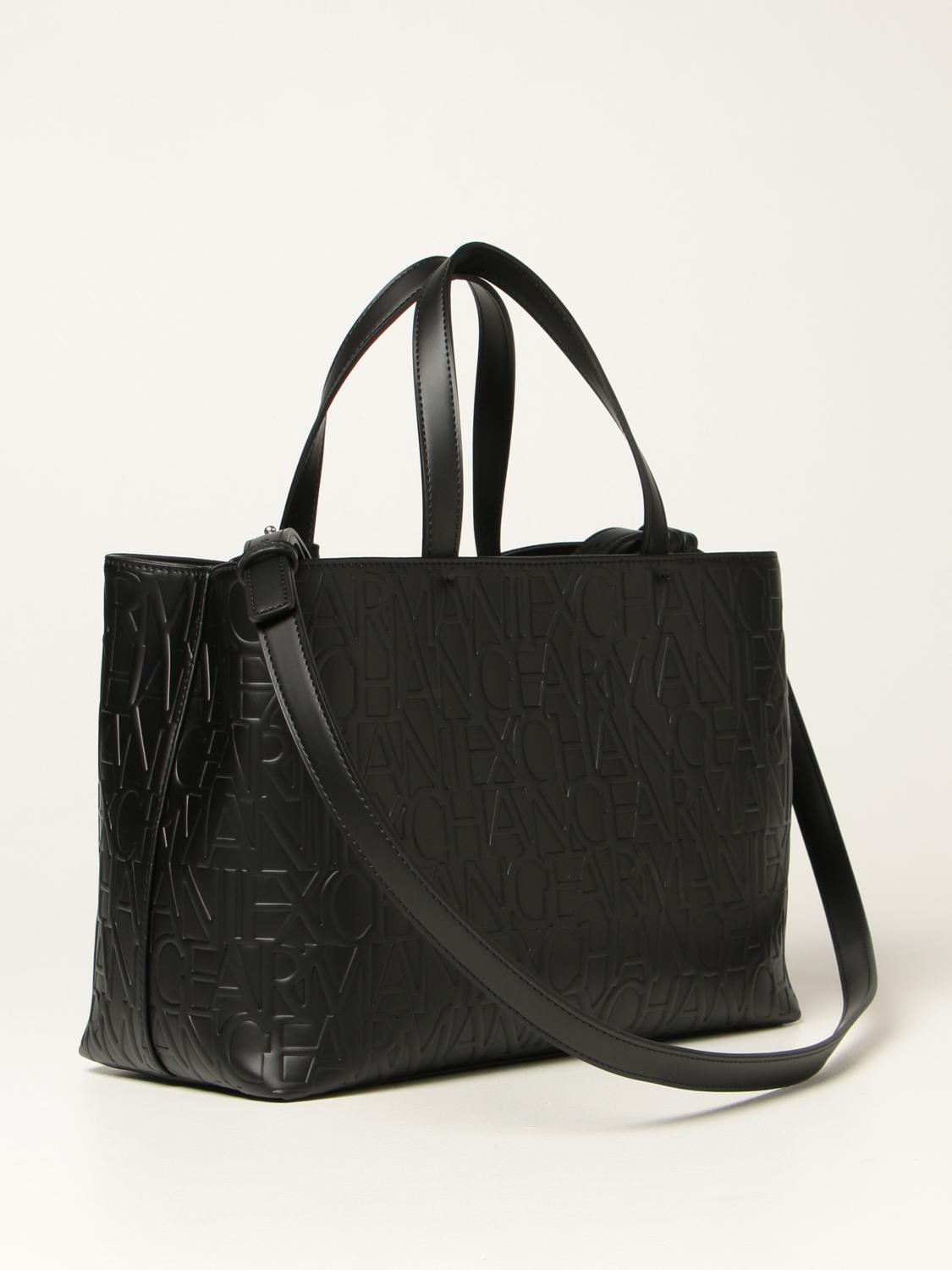 armani exchange tote bag with shoulder strap