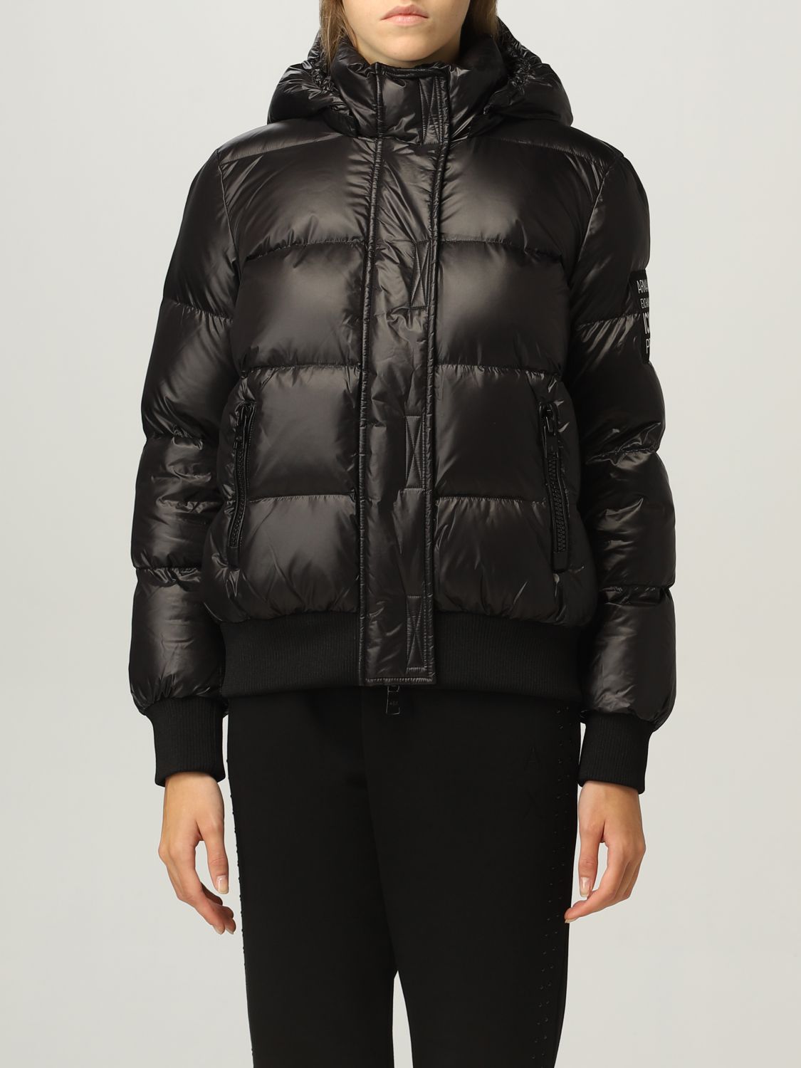 ARMANI EXCHANGE: down jacket in padded and quilted nylon with logo ...