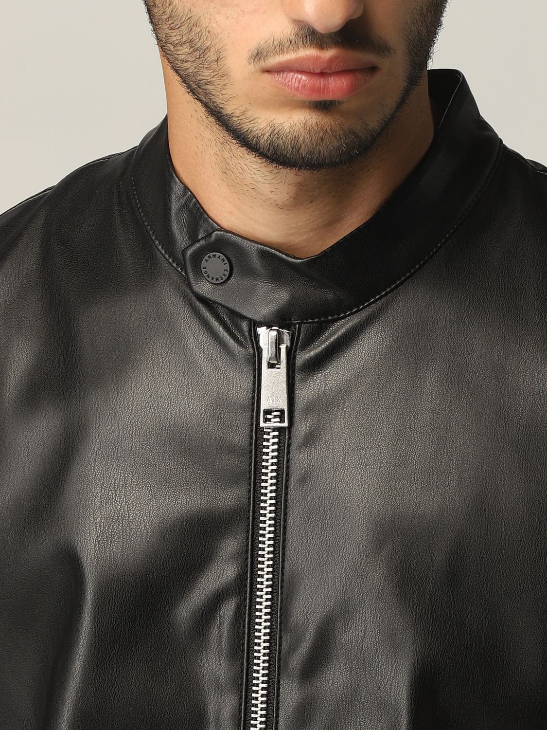 Armani Exchange Leather Jacket Sale Online, SAVE 35% 