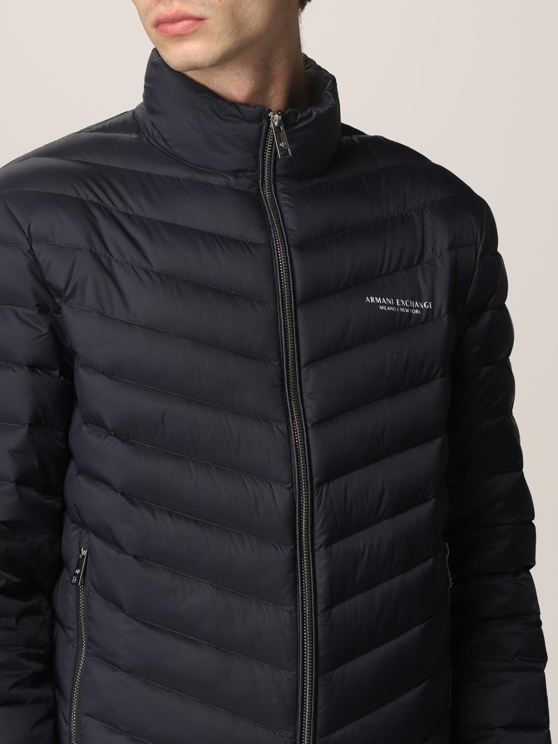 armani exchange jacket navy