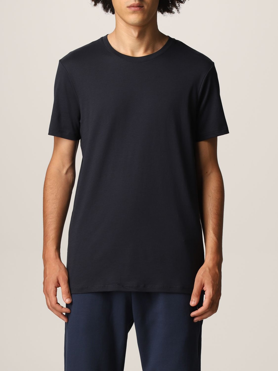 ARMANI EXCHANGE: T-shirt in cotton jersey - Blue | Armani Exchange t ...