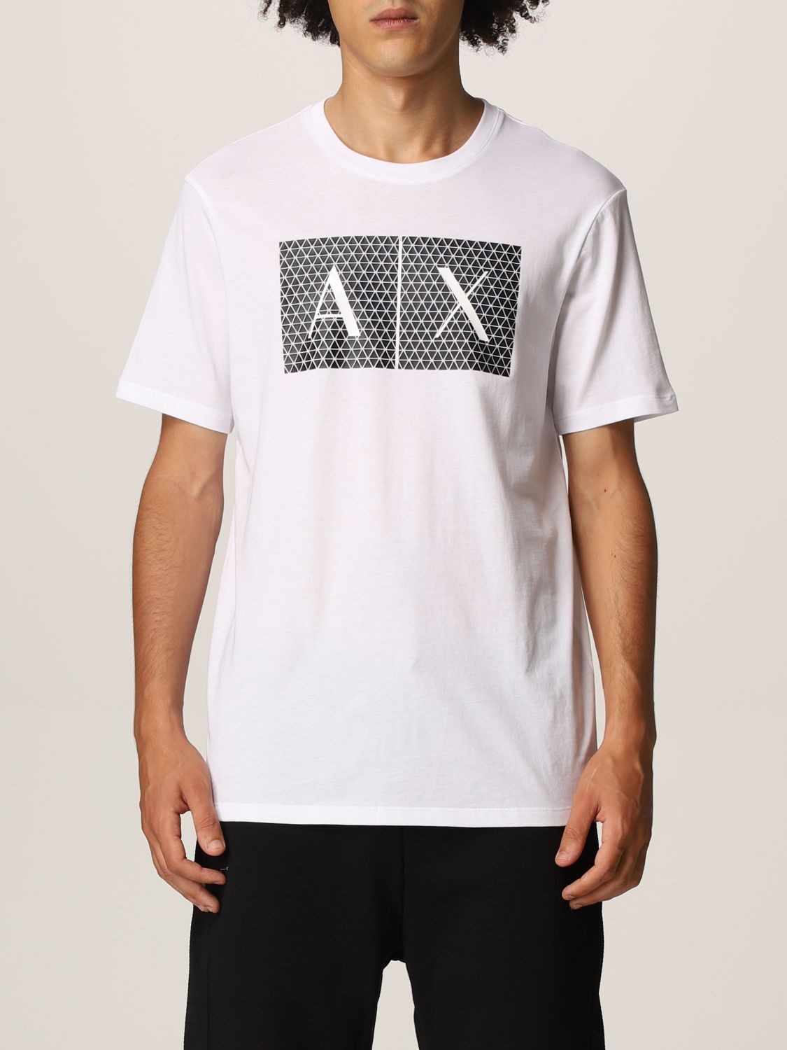 ARMANI EXCHANGE: in cotton jersey with and print | Armani Exchange Men White | Armani Exchange 8NZTCK Z8H4Z GIGLIO.COM