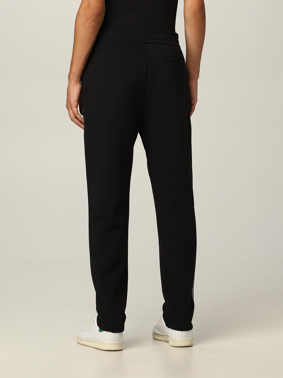 Armani Exchange Outlet: Pantalone jogging in misto cotone con logo - Nero |  Pantalone Armani Exchange 6KZPFE ZJ5NZ GIGLIO.COM