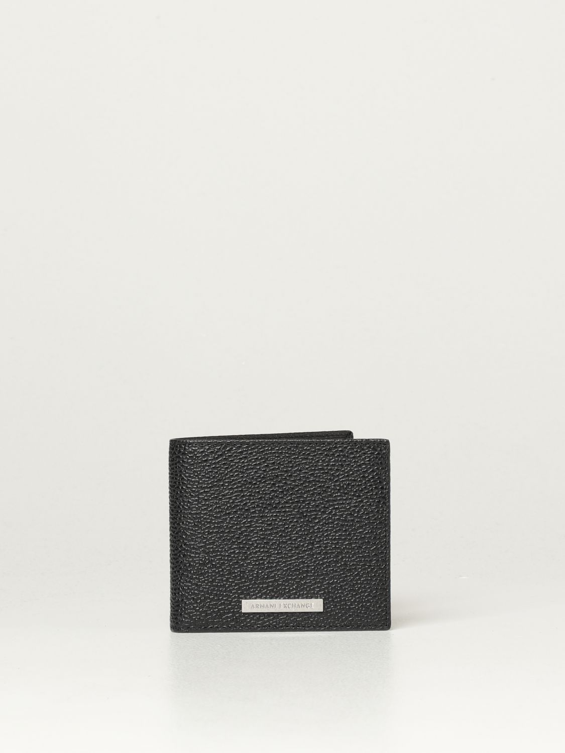 ARMANI EXCHANGE: wallet in textured leather - Black | Armani Exchange wallet  958097 CC206 online on 