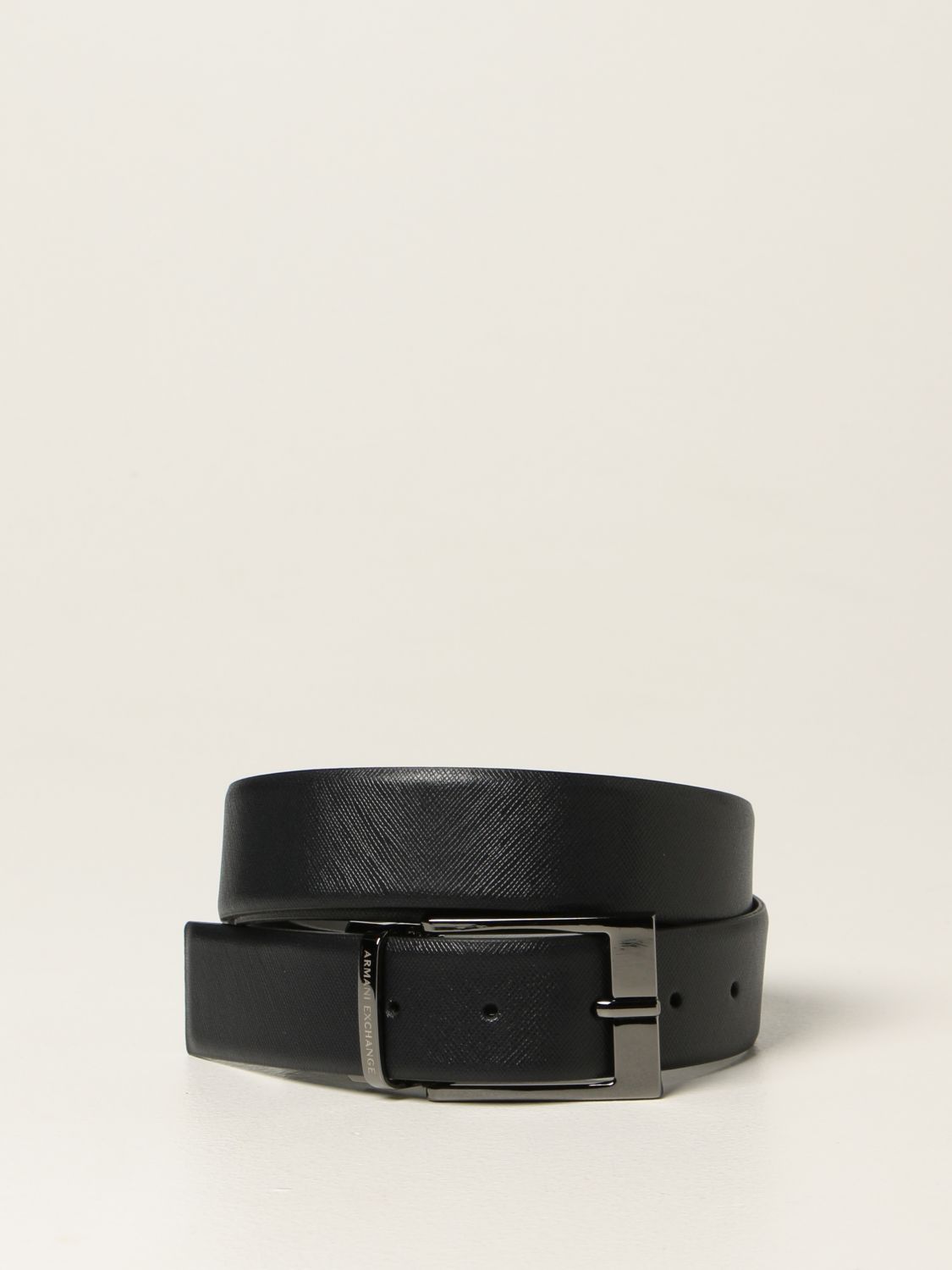 Belt Armani Exchange: Armani Exchange reversible belt in saffiano leather blue 1