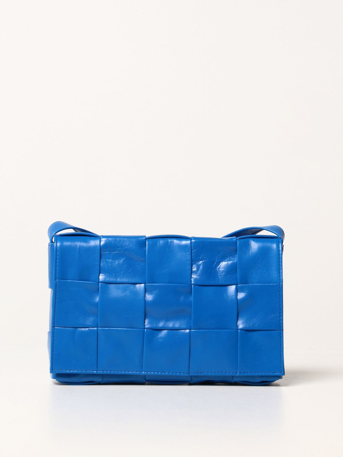 BOTTEGA VENETA: Cassette bag in woven leather - Cobalt | Bottega Veneta ...
