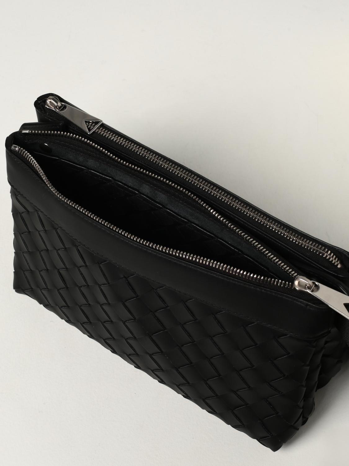 bottega veneta black woven leather bag