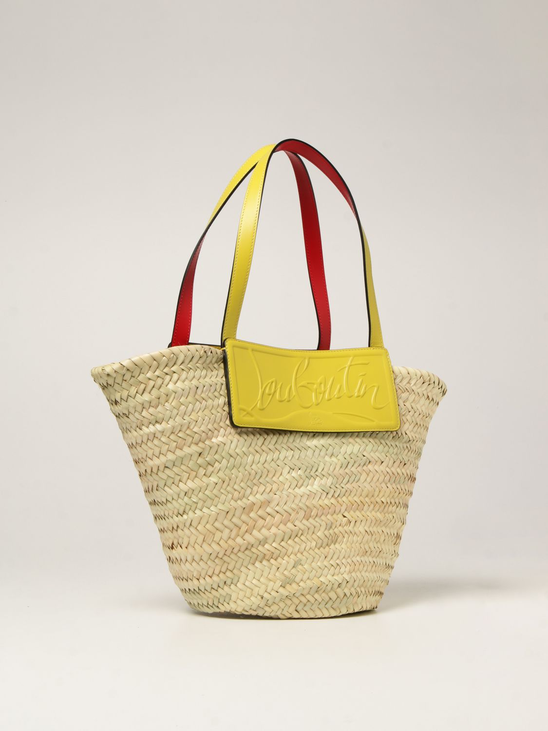 louboutin straw bag