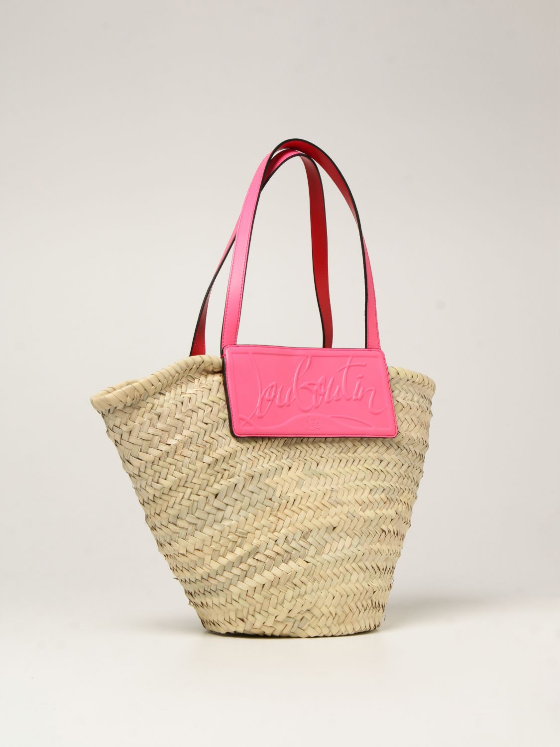 louboutin straw bag