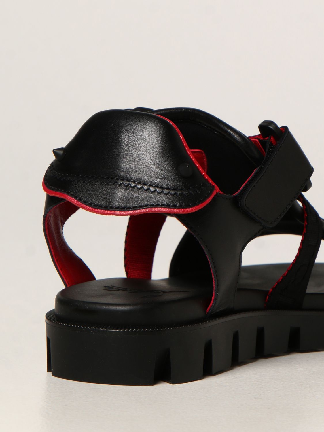 Босоножки без каблука Christian Louboutin: Обувь Женское Christian Louboutin черный 3