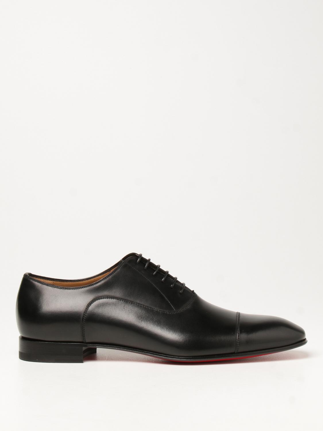 CHRISTIAN LOUBOUTIN: Oxford shoes Greggio in leather - Black  Christian  Louboutin brogue shoes 1150376 online at