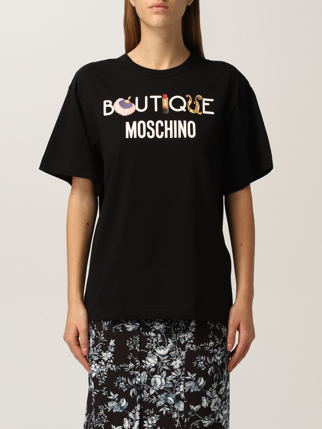 T-shirt Boutique Moschino: T-shirt femme Boutique Moschino noir 1