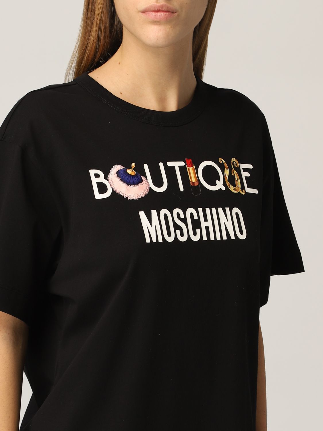 T-shirt Boutique Moschino: T-shirt femme Boutique Moschino noir 5