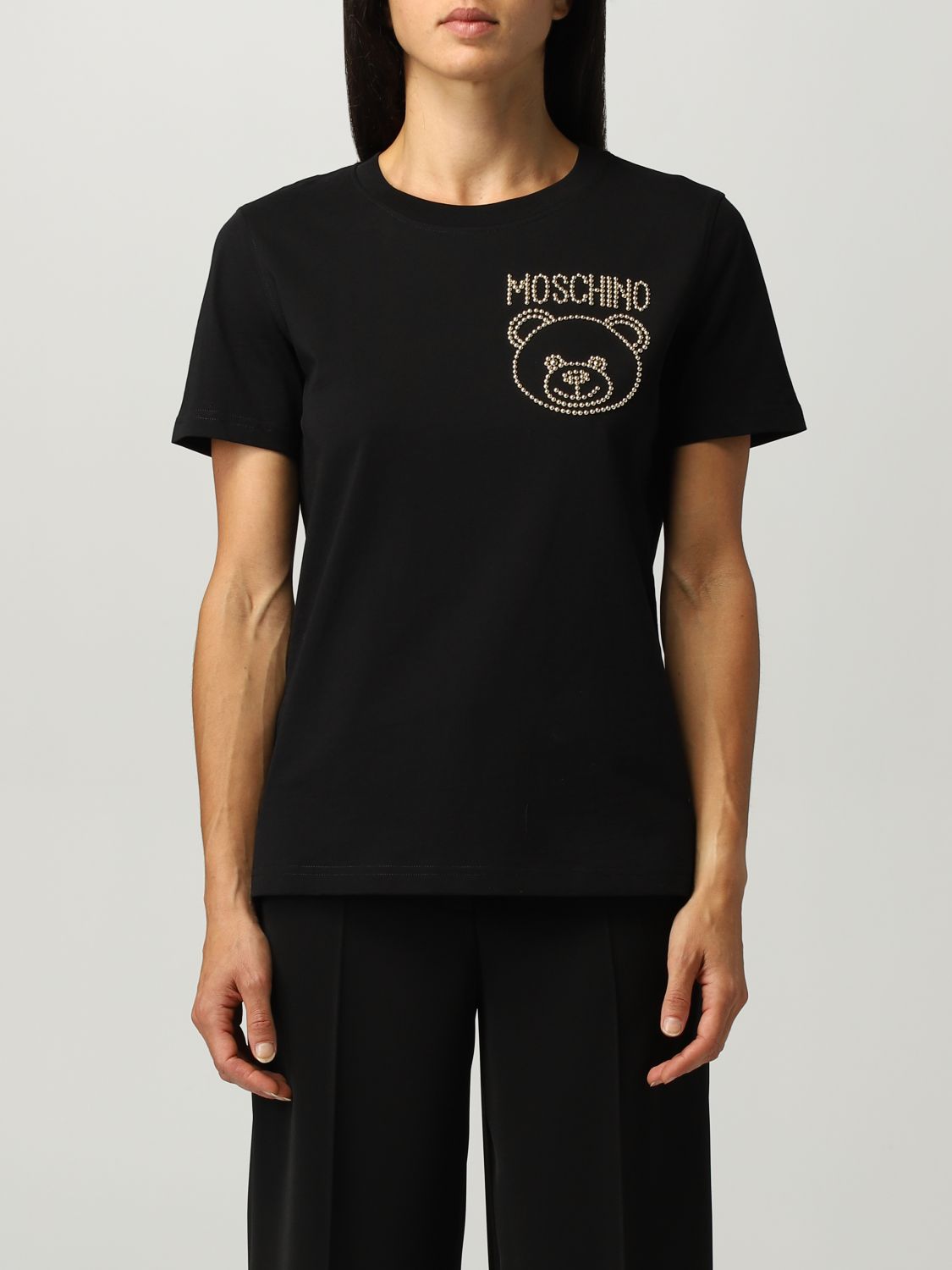 T-shirt Moschino Couture: T-shirt femme Moschino Couture noir 1