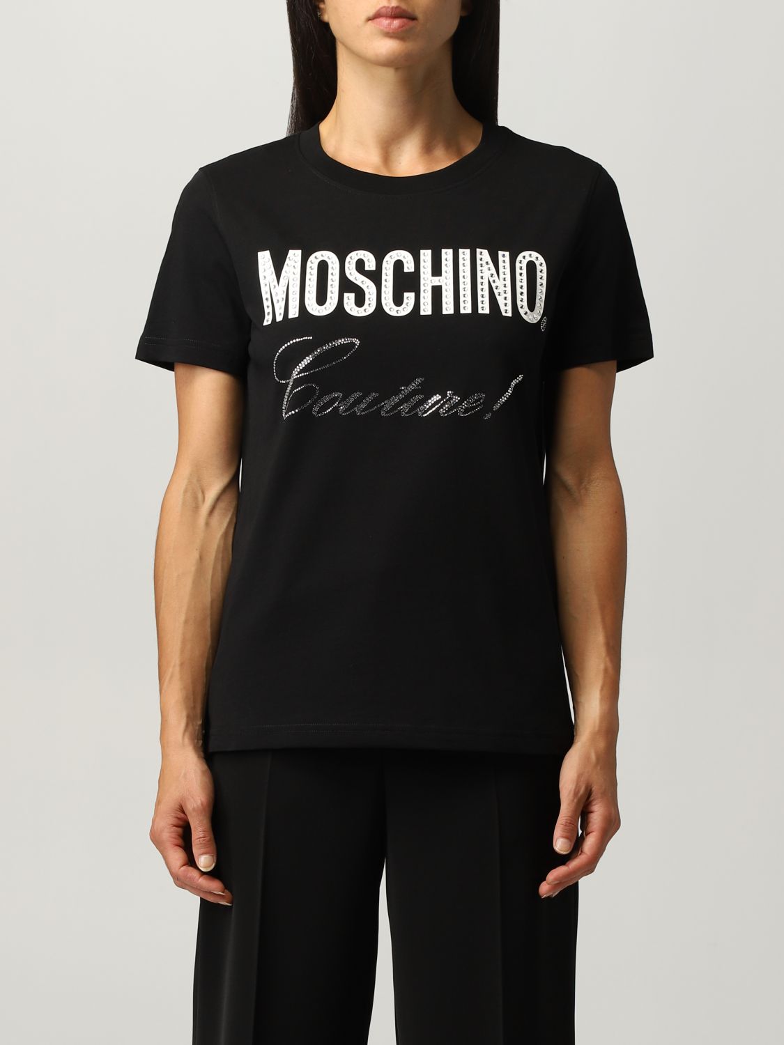 T-shirt Moschino Couture: T-shirt femme Moschino Couture noir 1