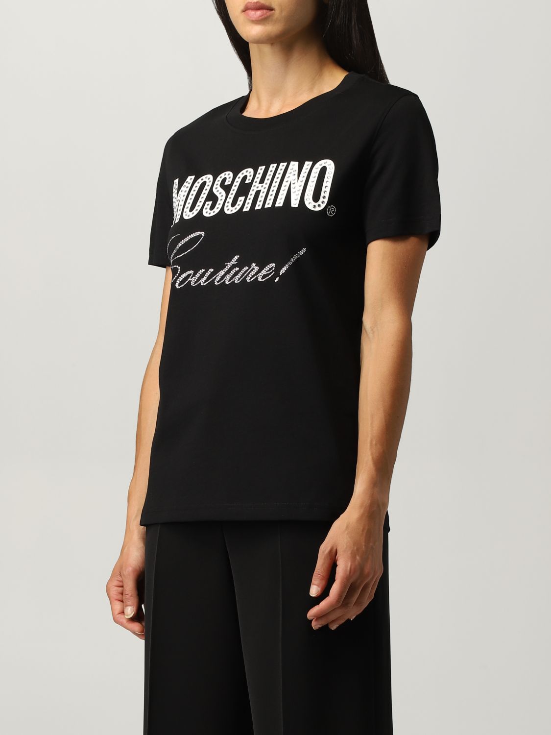 T-shirt Moschino Couture: T-shirt femme Moschino Couture noir 4