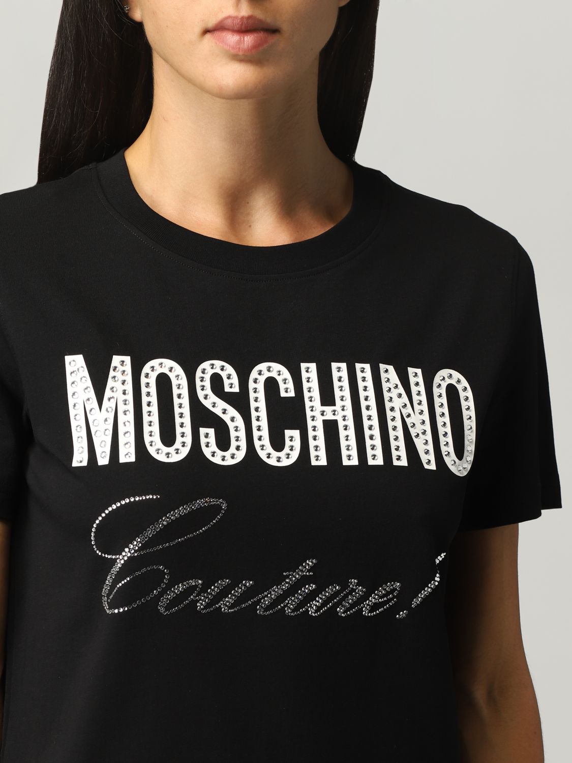 T-shirt Moschino Couture: T-shirt femme Moschino Couture noir 5