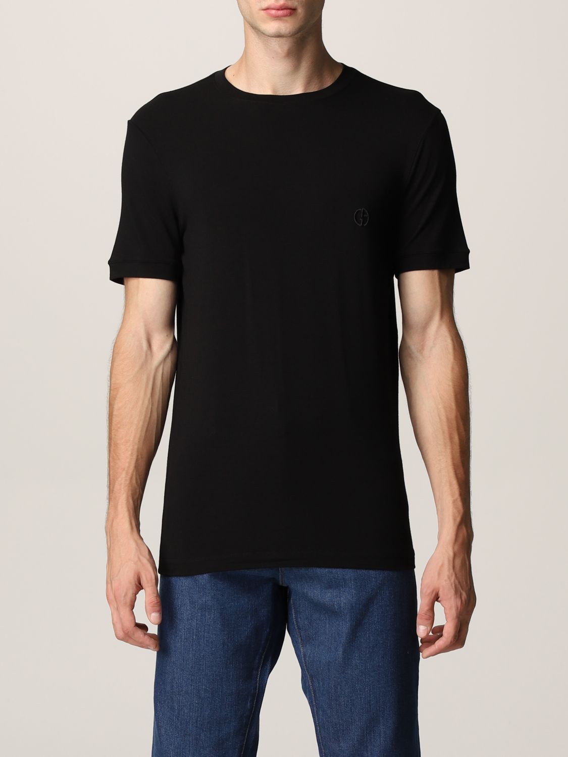 T-shirt Giorgio Armani: T-shirt basic Giorgio Armani slim nero 1