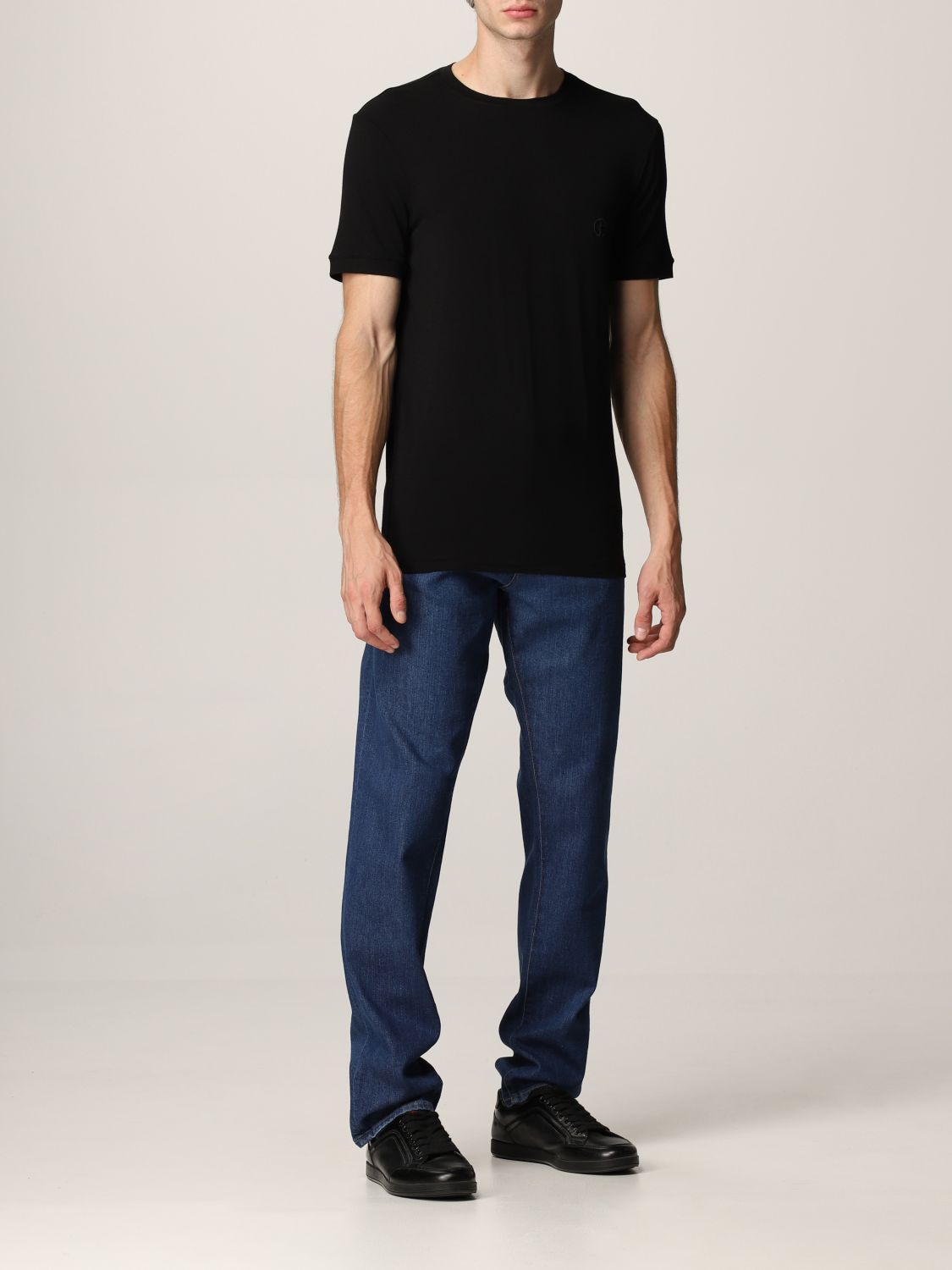 T-shirt Giorgio Armani: T-shirt basic Giorgio Armani slim nero 2