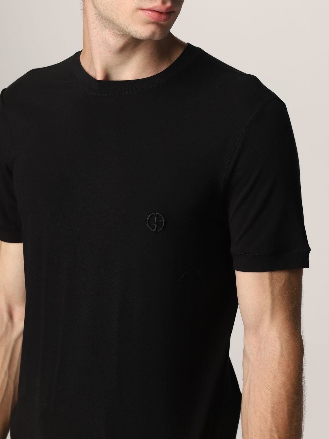 T-shirt Giorgio Armani: T-shirt basic Giorgio Armani slim nero 5