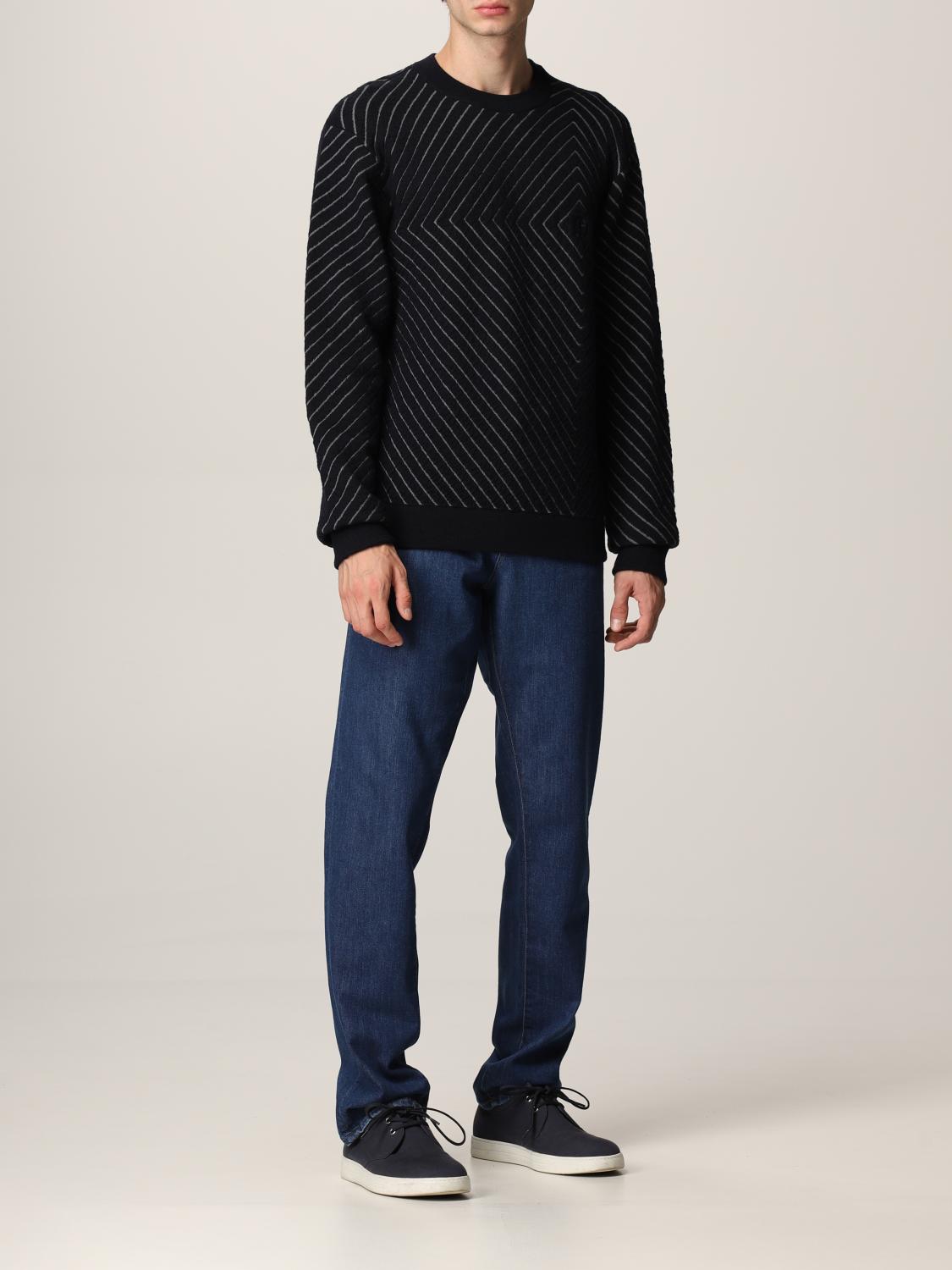 Giorgio Armani Sweater Men Sweater Giorgio Armani Men Blue Sweater Giorgio Armani 6ksmb4 Smb3z Giglio En