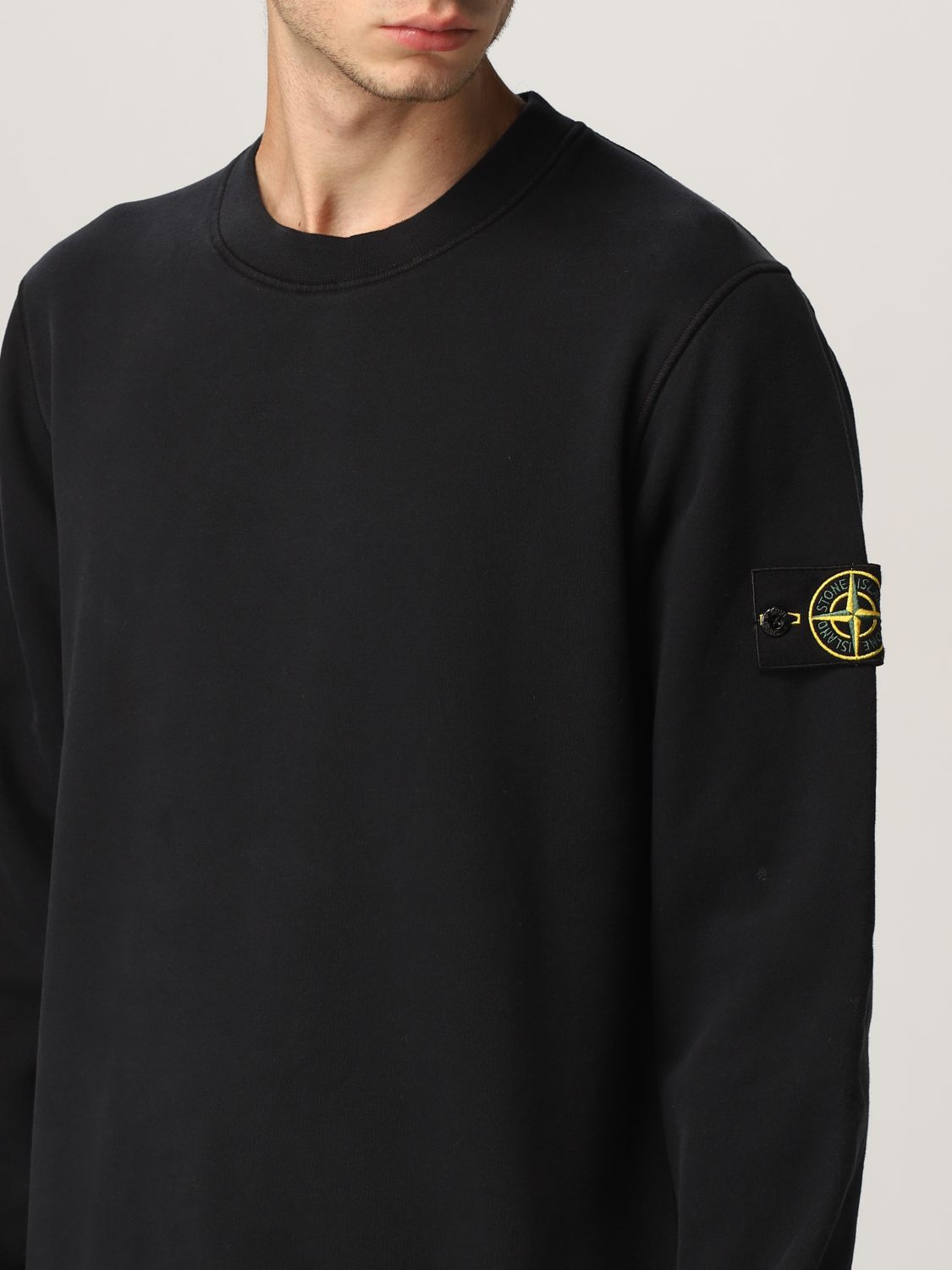 mens navy stone island sweatshirt