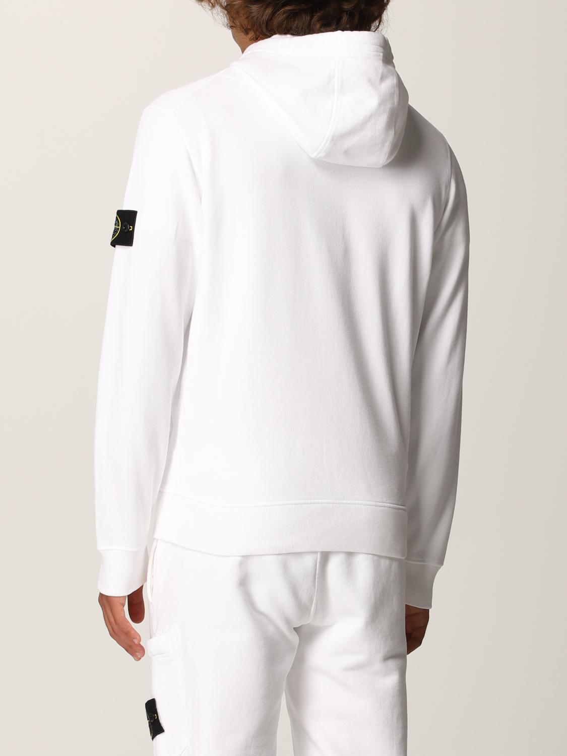 white stone island sweatshirt