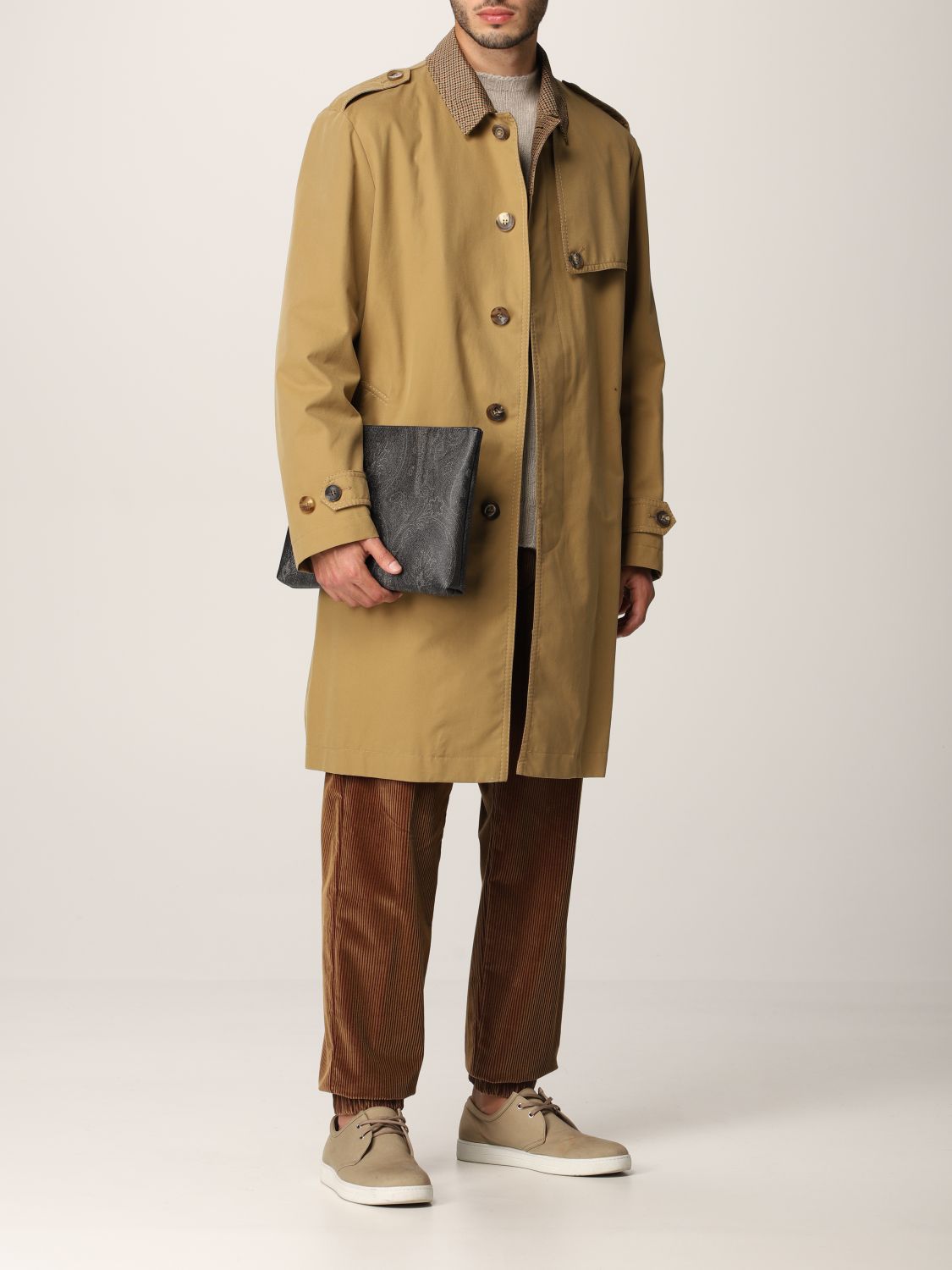 Trench coat Etro: Etro cotton trench coat beige 2