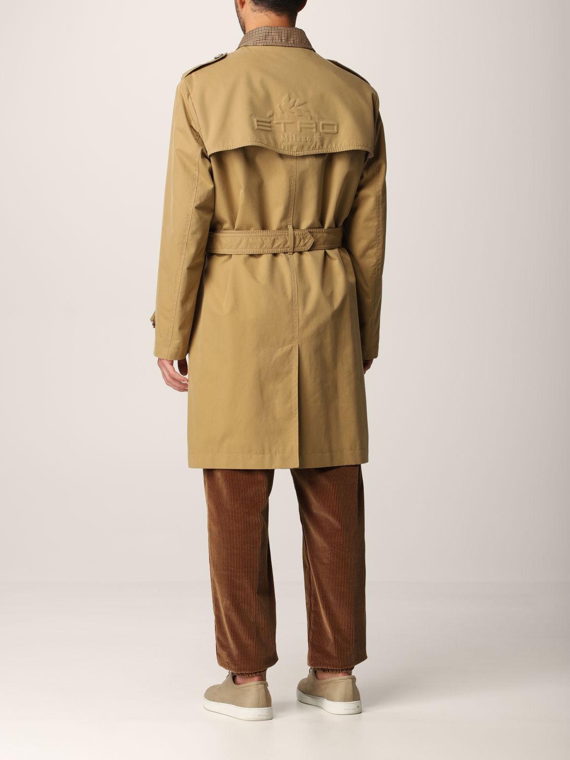 Trench coat Etro: Etro cotton trench coat beige 3