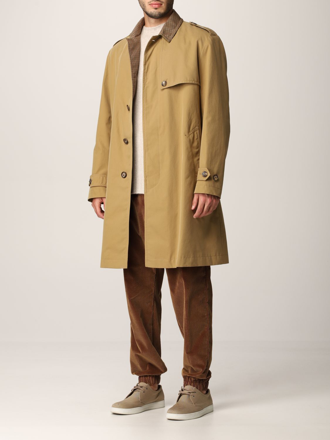 Trench coat Etro: Etro cotton trench coat beige 4