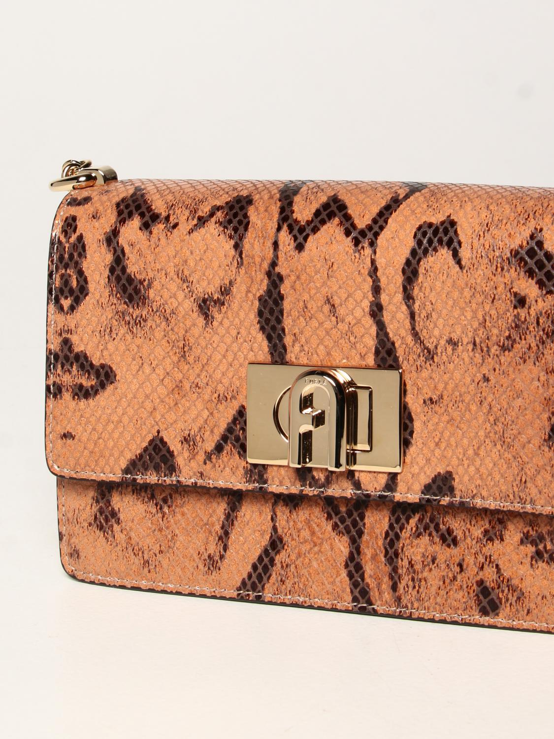 Furla Furla Moon S Shoulder Bag - Vitello St.Pitone Diam Toni Mimosa | Borsa  a tracolla | fashionette