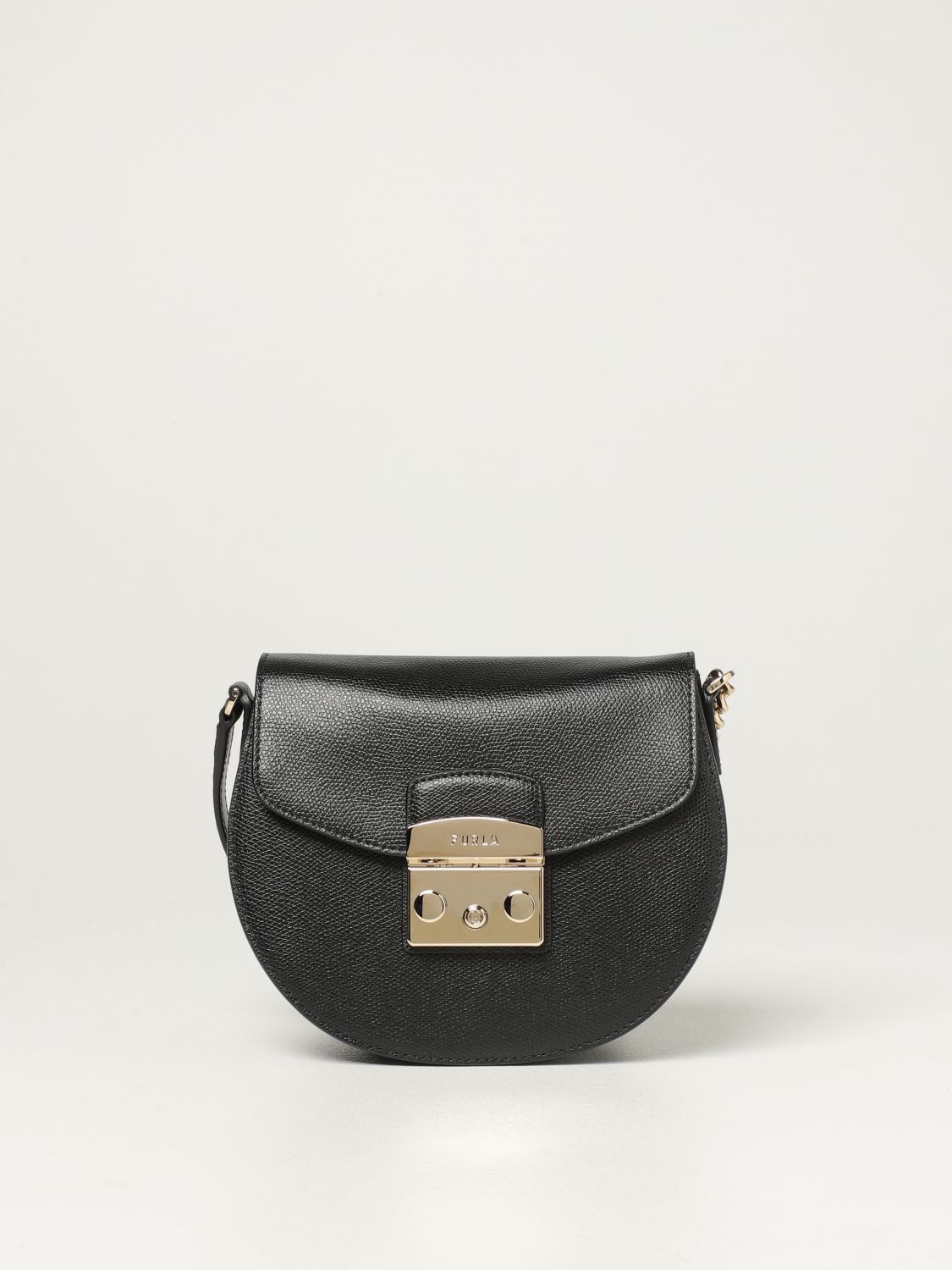 FURLA: Metropolis bag in leather | Mini Bag Furla Women Black | Mini Furla BATJEP0ARE000 GIGLIO.COM