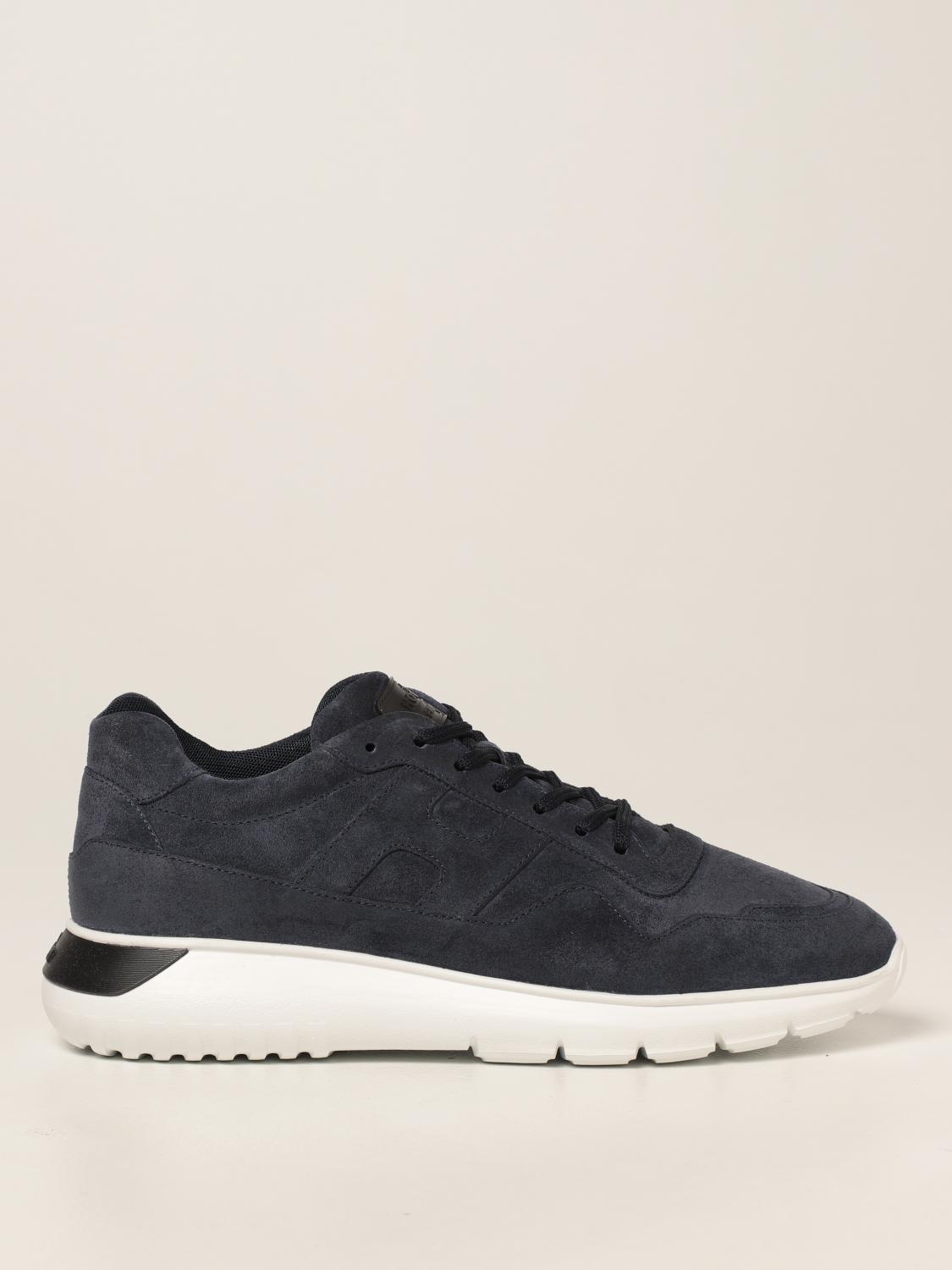 HOGAN: Interactive 3 sneakers in suede - Blue | Sneakers Hogan HXM3710CP50  BTM GIGLIO.COM