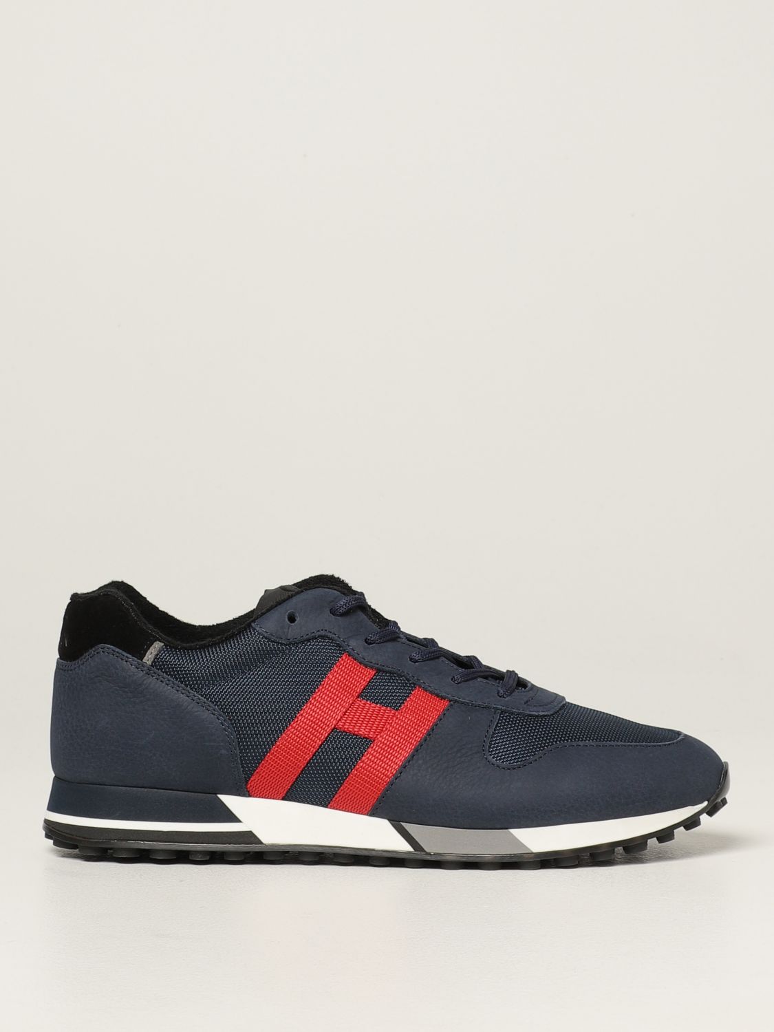 Hogan H383 Running Trainers In Mesh And Leather In Smoke Grey | ModeSens