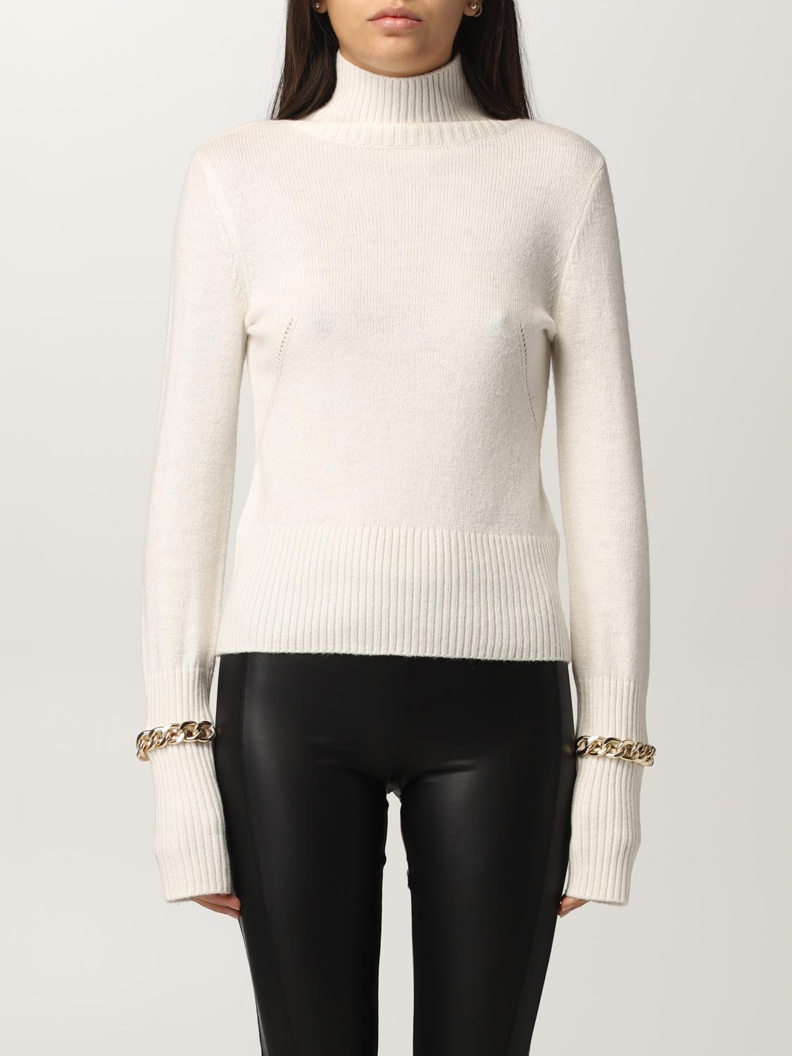 PATRIZIA PEPE: Maglia in misto viscosa - Bianco | Maglia Patrizia Pepe  8M1320 A9J8 GIGLIO.COM