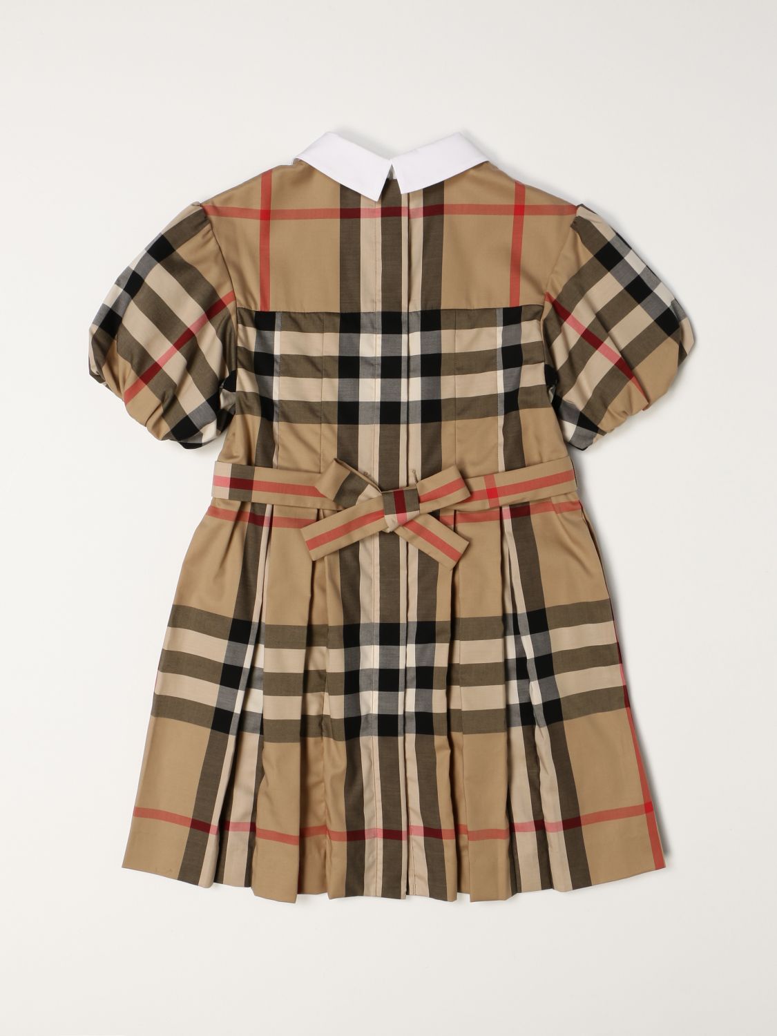 BURBERRY: check cotton dress Beige Burberry dress 8040965 online on 