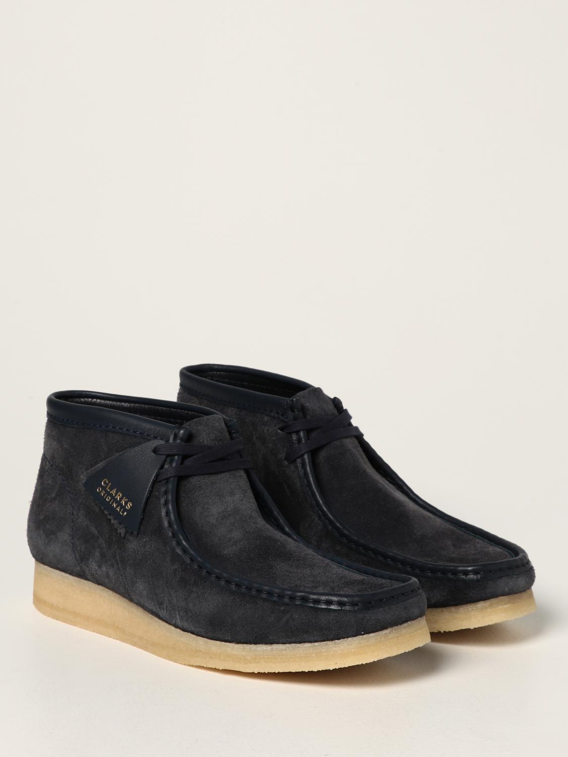 navy boots clarks