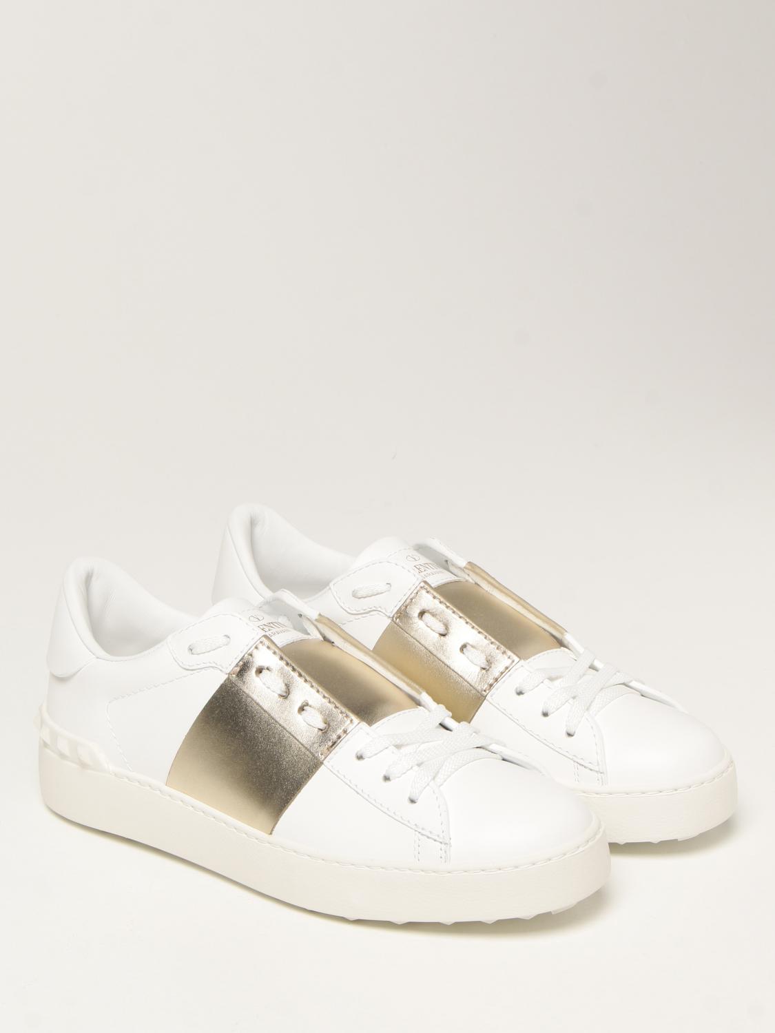 VALENTINO GARAVANI: Open leather sneakers | Sneakers Valentino Garavani ...