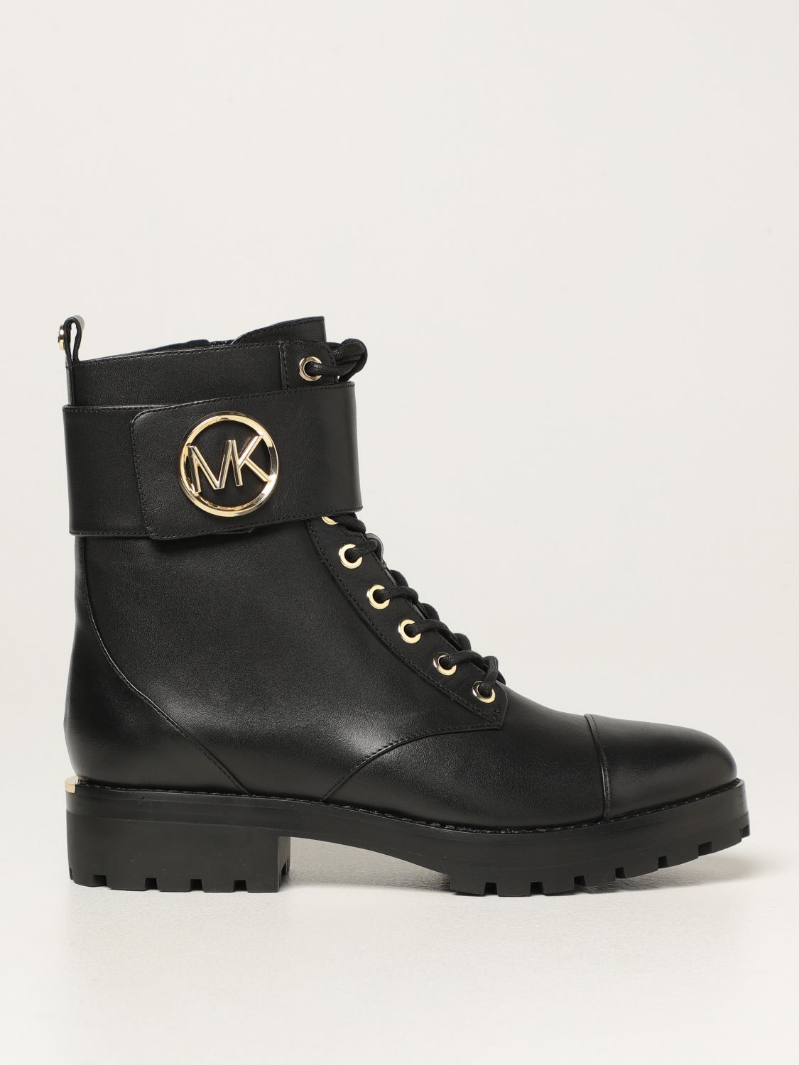 MICHAEL KORS: Michael leather ankle boots - Black | Michael Kors flat  booties 40F0TAFB5L online on 