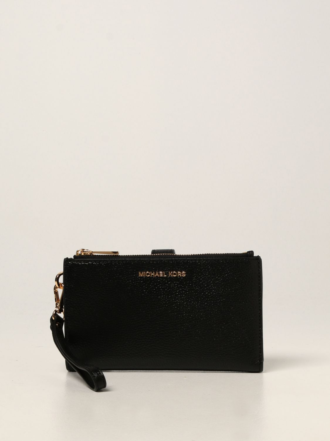 MICHAEL MICHAEL KORS: wallet in textured leather | Wallet Michael Women Black | Wallet Michael Michael Kors 34F9GAFW4L GIGLIO.COM