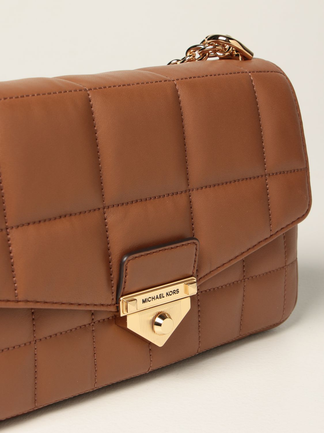 michael kors brown quilted bag