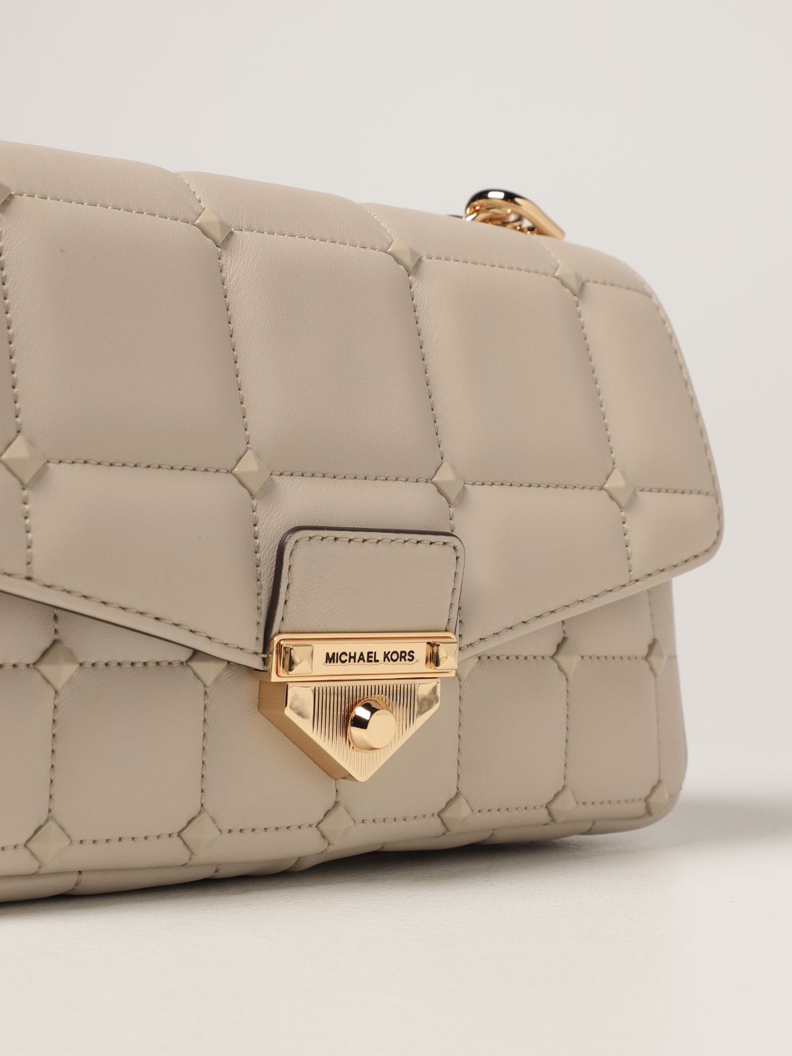 MICHAEL MICHAEL KORS: Soho bag in quilted leather | Bags Michael Michael Kors Women Sand | Crossbody Bags Michael Michael Kors 30S1G1SL3L GIGLIO.COM
